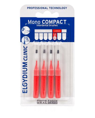  Elgydium Clinic Mono Compact Szczoteczki międzyzębowe 1,5 mm czerwone - 4 szt. - cena, opinie, stosowanie  - Apteka internetowa Melissa  