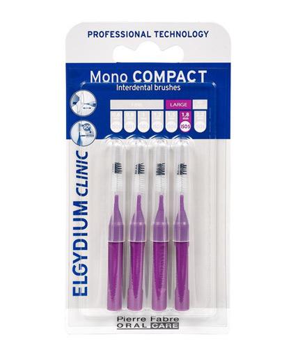 Elgydium Clinic Mono Compact Szczoteczki międzyzębowe 1,8 mm purpurowe - 4 szt. - cena, opinie, stosowanie