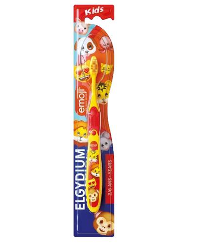 Elgydium Emoji Kids Szczoteczka do zębów dla dzieci 2-6 lat, 1 szt. cena, opinie, stosowanie