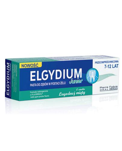  Elgydium Junior Pasta do zębów w postaci żelu 7-12 lat o smaku łagodnej mięty - 50 ml - cena, opinie, właściwości - Apteka internetowa Melissa  