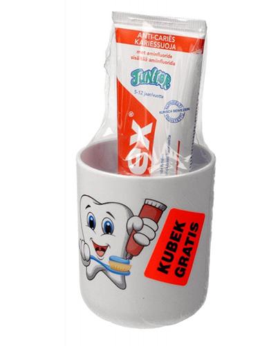 Elmex Junior Pasta dla dzieci 5-12 lat - 75 ml + Kubek - 1 szt. - cena, opinie, właściwości - Apteka internetowa Melissa  