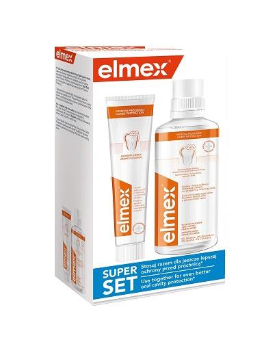  ELMEX Płyn do płukania jamy ustnej - 400 ml + Pasta przeciw próchnicy, 75 ml  - Apteka internetowa Melissa  
