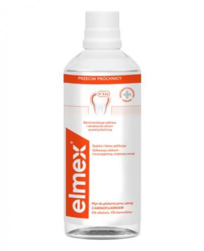 ELMEX Płyn do płukania jamy ustnej przeciw próchnicy z aminofluorkiem - 400 ml - cen, opinie, stosowanie - Apteka internetowa Melissa
