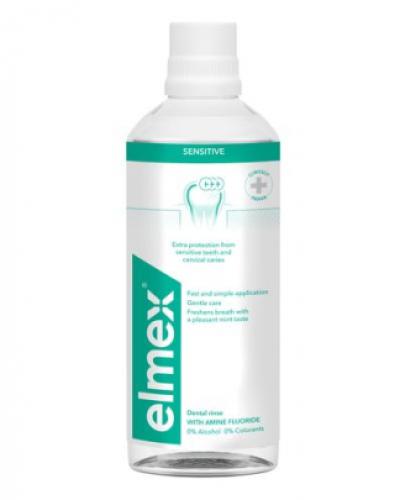  ELMEX SENSITIVE Płyn do płukania jamy ustnej przeciw próchnicy z aminofluorkiem, 400 ml  - Apteka internetowa Melissa  