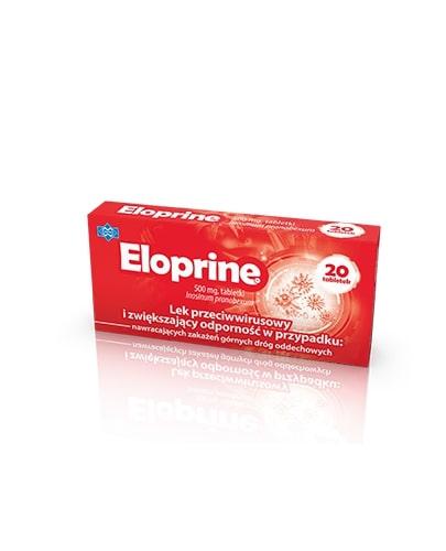  ELOPRINE 500 mg, 20 tabl. Zwiększenie odporności, przeciwwirusowo, cena, wskazania, skład - Apteka internetowa Melissa  