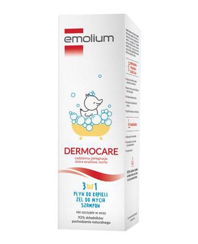 EMOLIUM DERMOCARE 3w1 Płyn do kąpieli, żel do mycia, szampon - 400 ml -cena, właściwości, opinie - Apteka internetowa Melissa