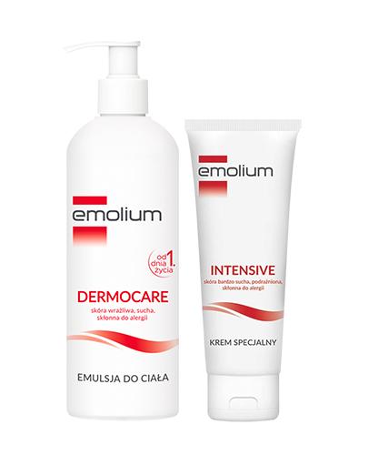 EMOLIUM DERMOCARE Emulsja do ciała, 400 ml + EMOLIUM INTENSIVE Krem specjalny - 75 ml