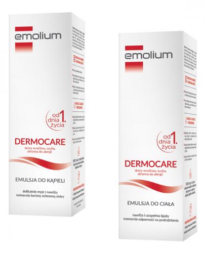EMOLIUM DERMOCARE Emulsja do kąpieli - 400 ml + EMOLIUM DERMOCARE Emulsja do ciała - 400 ml - Apteka internetowa Melissa