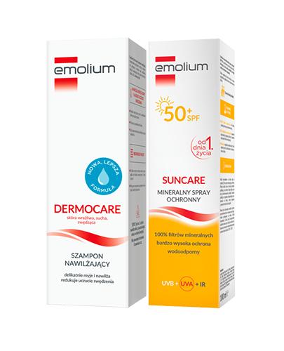 Emolium Dermocare Szampon nawilżający, 400 ml + EMOLIUM SUNCARE Mineralny spray ochronny SPF50+, 100 ml
