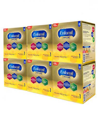  ENFAMIL 1 PREMIUM MFGM 0-6 mcy Mleko modyfikowane w proszku - 6 x 1200 g - cena, opinie, właściwości - Apteka internetowa Melissa  
