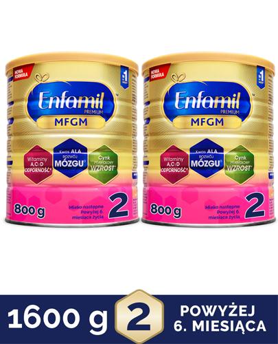 ENFAMIL 2 PREMIUM MFGM 6-12 mcy Mleko modyfikowane w proszku - 2 x 800 g - Apteka internetowa Melissa