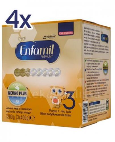 ENFAMIL 3 PREMIUM powyżej 1 roku Mleko modyfikowane - 4 x 1200 g - Apteka internetowa Melissa