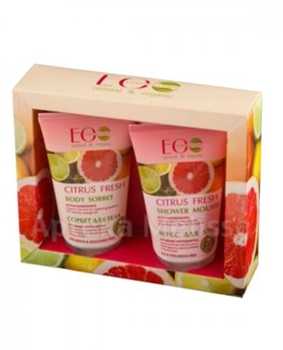 ECO LAB CITRUS FRESH Mus pod prysznic - 150 ml + Krem sorbet do ciała - 150 ml - Apteka internetowa Melissa