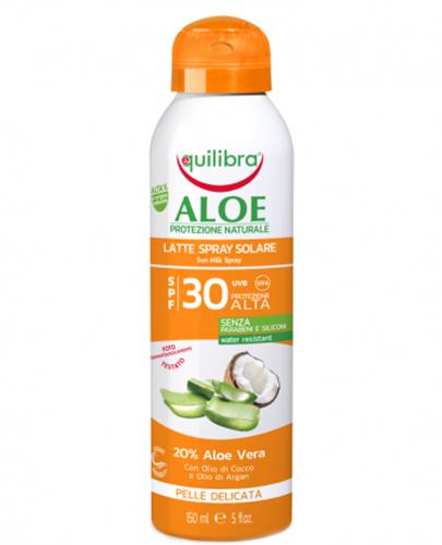  Equilibra Aloesowe mleczko do opalania w sprayu SPF30, 150 ml  - Apteka internetowa Melissa  