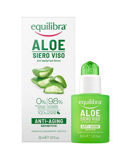 EQUILIBRA Aloesowe przeciwstarzeniowe serum do twarzy z kwasem hialuronowym, 30 ml, cena, wskazania, opinie