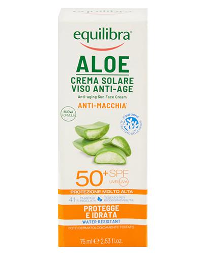  Equilibra Aloesowy Krem do twarzy przeciwsłoneczny anti-age SPF 50+ UVA/UVB, 75 ml - Apteka internetowa Melissa  