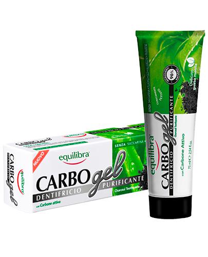 EQUILIBRA CARBONE ATTIVO Oczyszczająca pasta-żel do zębów, 75 ml, cena, opinie, wskazania