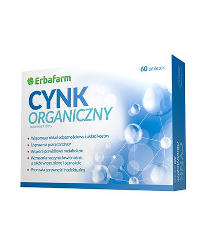  Erbafarm Cynk organiczny 60 tabletek - Apteka internetowa Melissa  