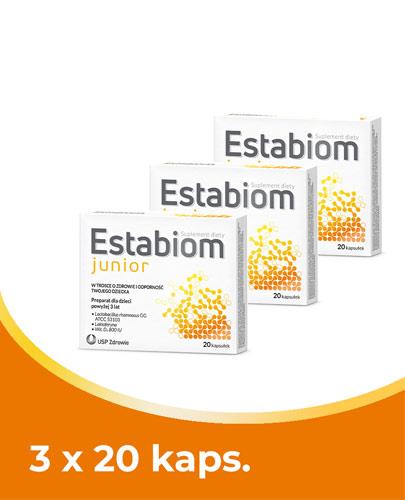  ESTABIOM JUNIOR - 3 x 20 kaps. probiotyk na odporność - opinie, stosowanie, ulotka - Apteka internetowa Melissa  