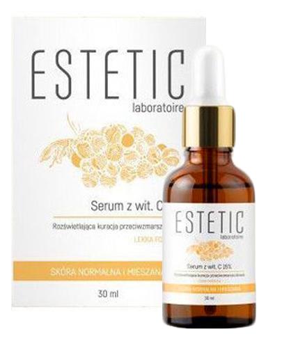 Estetic Laboratoire Serum z wit. C 15% Rozświetlająca kuracja przeciwzmarszczkowa Skóra Normalna i Mieszana - 30 ml - cena, opinie, wskazania - Apteka internetowa Melissa
