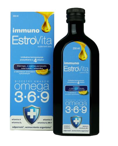 EstroVita Immuno Omega 3 - 6 - 9 Na odporność, 250 ml, cena, opinie, składniki