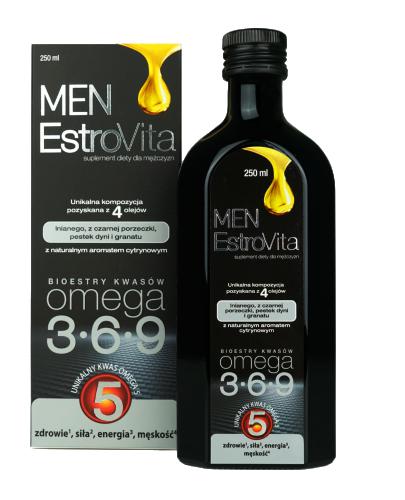  EstroVita Men Omega 3-6-9, 250 ml, cena, opinie, właściwości - Apteka internetowa Melissa  