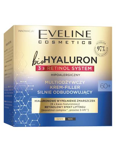  Eveline Cosmetics BioHyaluron 3 x Retinol Multiodżywczy krem-filler silnie odbudowujący 60+, 50 ml, cena, opinie, właściwości - Apteka internetowa Melissa  