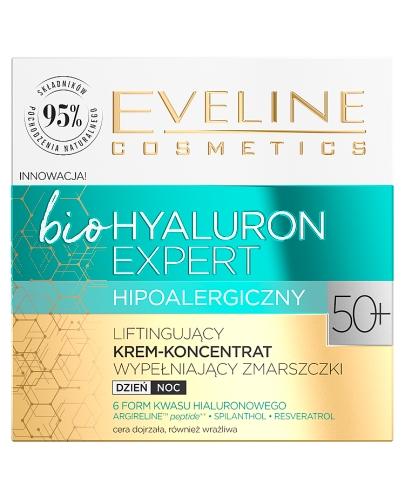  Eveline Bio Hyaluron Expert Liftingujący krem-koncentrat wypełniający zmarszczki 50+ - 50 ml - cena, opinie, właściwości  - Apteka internetowa Melissa  