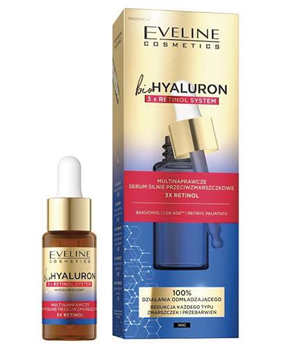 Eveline Cosmetics BioHyaluron 3 x Retinol System multinaprawcze serum noc, 18 ml, cena, opinie, właściwości - Apteka internetowa Melissa  