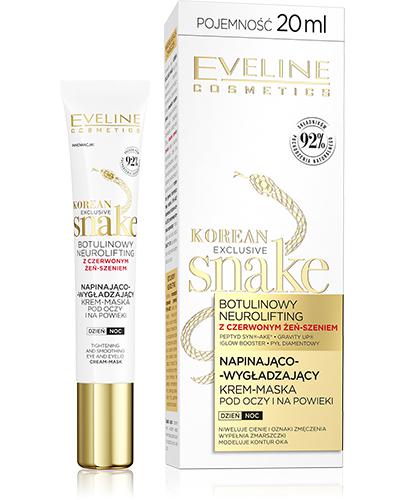 Eveline Cosmetics Korean Exclusive Snake Napinająco-wygładzający krem-maska pod oczy i na powieki, na dzień i na noc, 20 ml - Apteka internetowa Melissa  