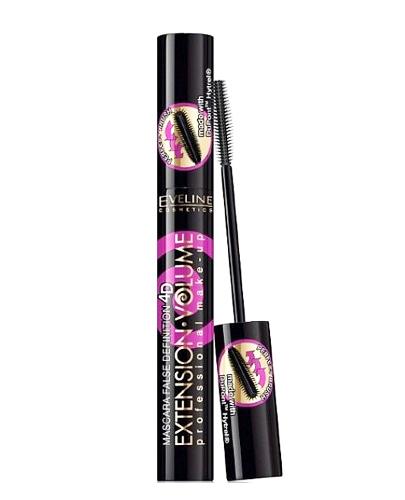 EVELINE COSMETICS EXTENSION VOLUME Tusz do rzęs ekstremalna objętość i rozdzielenie BLACK - 10 ml