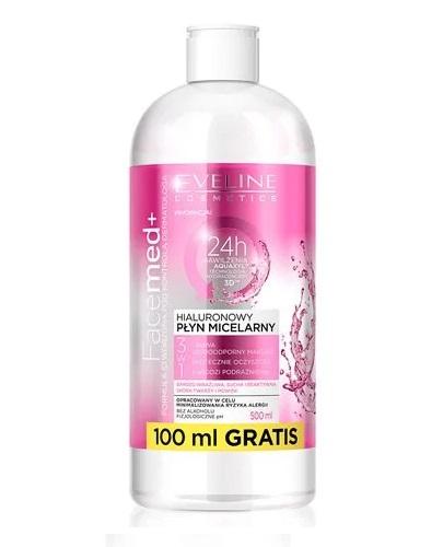 Eveline Cosmetics Facemed+ Hialuronowy płyn micelarny 3w1 - 650 ml - cena, opinie, właściwości