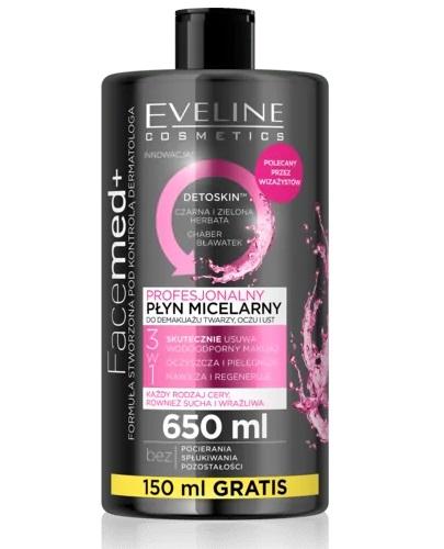  Eveline Cosmetics Facemed+ Profesjonalny płyn micelarny 3w1 - 650 ml - cena,opinie, właściwości  - Apteka internetowa Melissa  