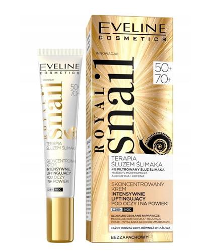 EVELINE COSMETICS ROYAL SNAIL Skoncentrowany krem intensywnie liftingujący pod oczy i na powieki 50+ - 70+ - 20 ml