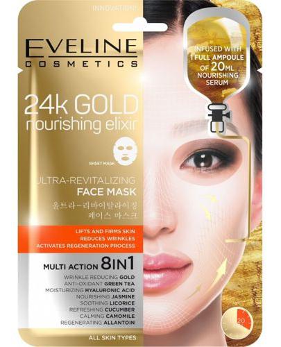  Eveline Cosmetics Złoty Eliksir Odżywczy Maska intensywnie rewitalizująca na tkaninie, 1 szt., cena, opinie, wskazania - Apteka internetowa Melissa  