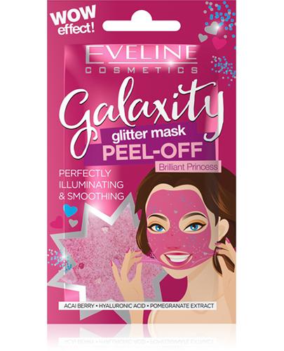  Eveline Galaxity Glitter Mask Peel-Off Rozświetlająco-wygładzająca maseczka peel-off z połyskującymi drobinkami - 10 ml - cena, opinie, właściwości - Apteka internetowa Melissa  