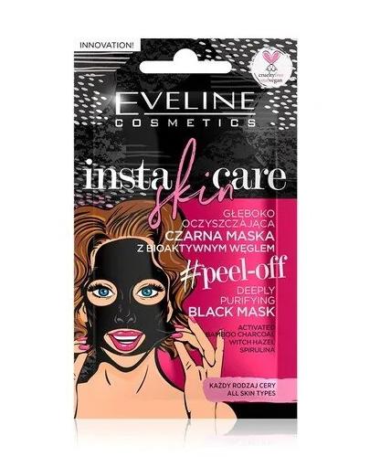  Eveline Insta Skin Care Głęboko oczyszczająca czarna maska z bioaktywnym węglem peel-off - 10 ml - cena, opinie, właściwości  - Apteka internetowa Melissa  