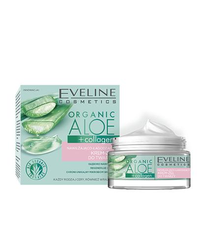  Eveline Cosmetics Organic Aloe + Collagen Nawilżająco-łagodzący krem-żel do twarzy, 50 ml, cena, opinie, właściwości - Apteka internetowa Melissa  