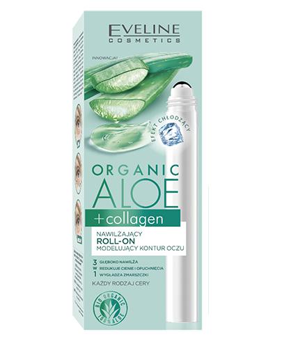  Eveline Cosmetics Organic Aloe + Collagen Nawilżający roll-on modelujący kontur oczu, 15 ml, cena, opinie, wskazania - Apteka internetowa Melissa  