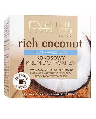  Eveline Rich Coconut Multi-nawilżający kokosowy krem do twarzy, 50 ml  - Apteka internetowa Melissa  