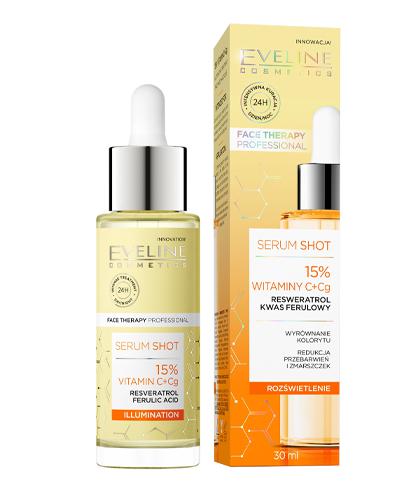 Eveline Cosmetics Serum Shot Kuracja rozświetlająca 15% witaminy C+Cg, 30 ml, cena, wskazania, właściwości - Apteka internetowa Melissa  