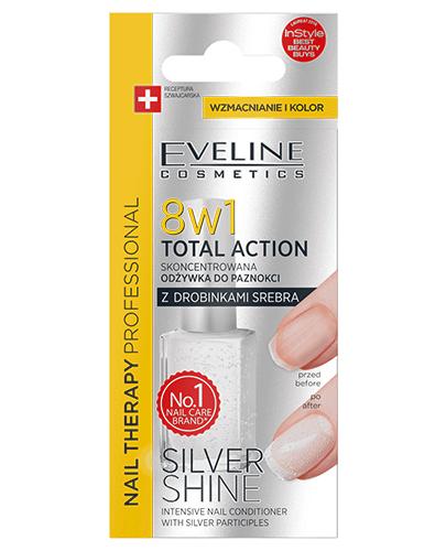  Eveline Skoncentrowana odżywka do paznokci z drobinkami srebra 8w1 Total Action - 12 ml - cena, opinie, właściwości  - Apteka internetowa Melissa  