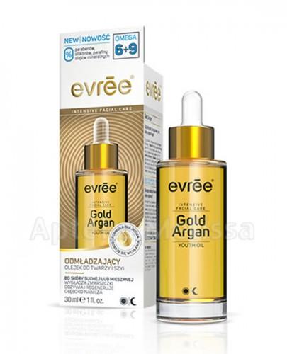 EVREE GOLD ARGAN Odmładzający olejek do twarzy i szyi - 30 ml - Apteka internetowa Melissa