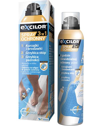EXCILOR Spray ochronny 3w1 - 100 ml. Ochrona przed kurzajkami i grzybicą. - Apteka internetowa Melissa