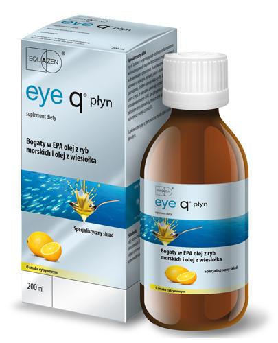 EYE Q Płyn Cytrusowy - 200 ml. Zbilansowane kwasy Omega-3 (EPA, DHA) i Omega-6 (GLA) - Drogeria Melissa