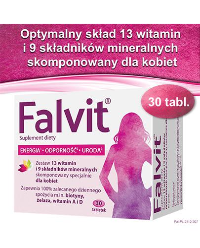 
                                                                          FALVIT Wspomaga organizm kobiety - 30 tabl. - cena, opinie, wskazania - Drogeria Melissa                                              