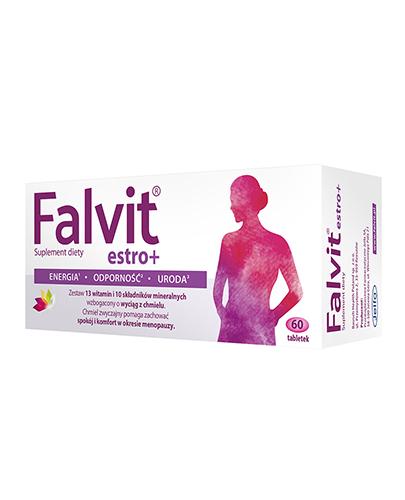FALVIT Estro+ - 60 tabl. - uspakaja i łagodzi objawy menopauzy - cena, opinie, dawkowanie - Apteka internetowa Melissa