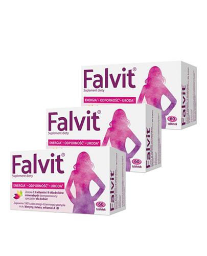  FALVIT zestaw witamin i minerałów dla kobiet, 3 x 60 tabletek - Zestaw na pół roku - Apteka internetowa Melissa  