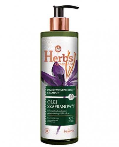  Farmona Herbs green_idea Przeciwstarzeniowy szampon z oleju szafranowego - 400 ml - cena, opinie, wskazania - Apteka internetowa Melissa  