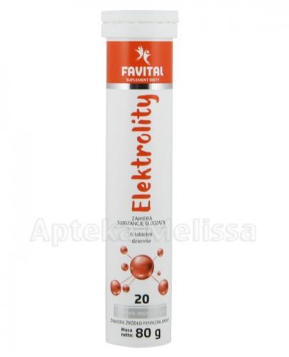 FAVITAL ELEKTROLITY - 20 tabl. mus. - Apteka internetowa Melissa